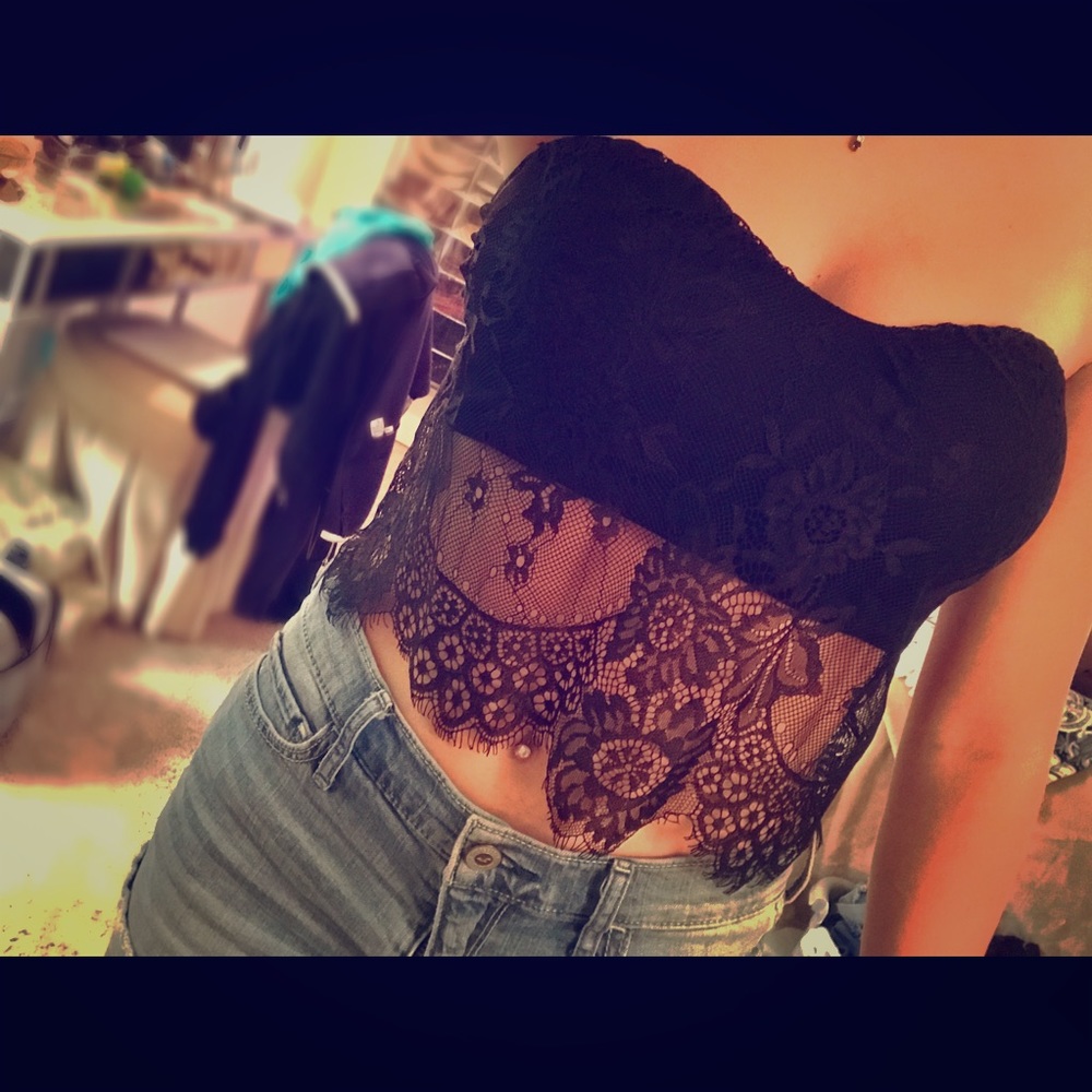 Black Lace Bandeau